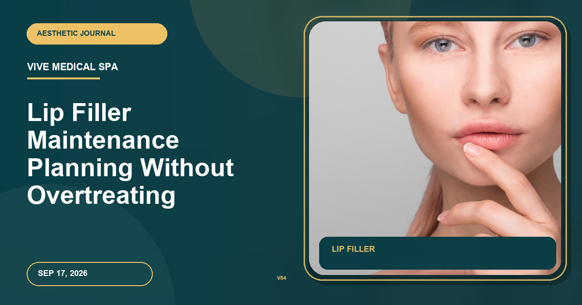 Lip Filler Maintenance Planning Without Overtreating