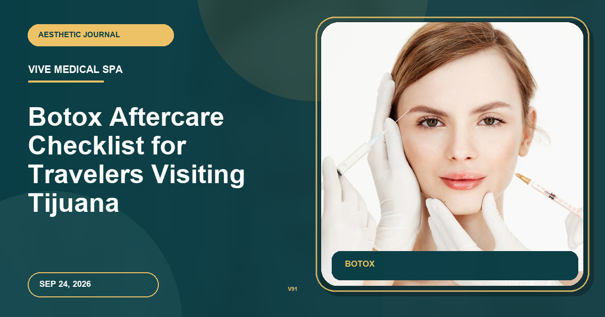 Botox Aftercare Checklist for Travelers Visiting Tijuana