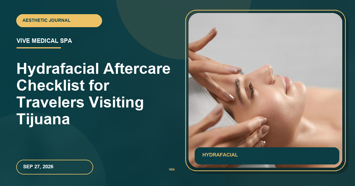 Hydrafacial Aftercare Checklist for Travelers Visiting Tijuana