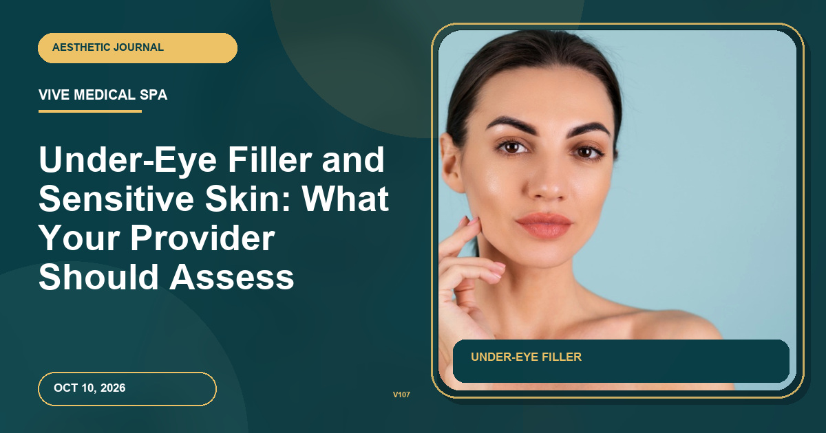 Under-Eye Filler and Sensitive Skin: What Your Provider Should Assess